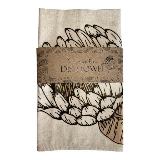 Printed Material Dish Towel - Protea