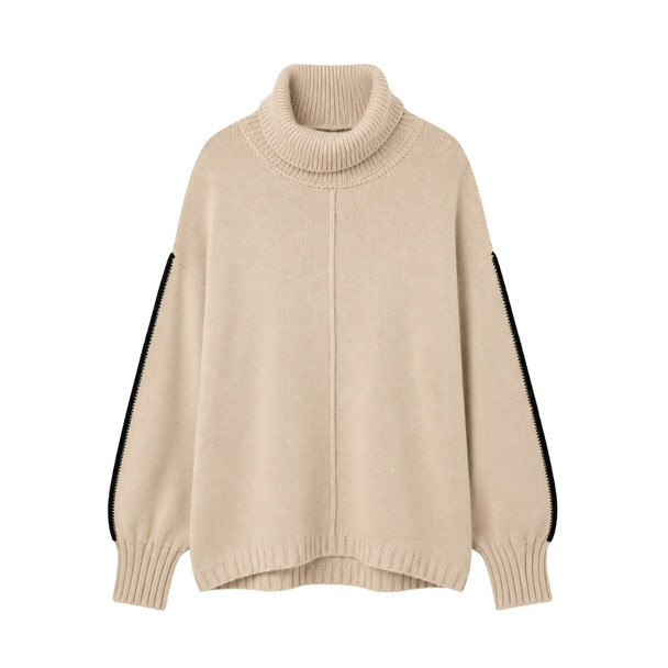 Sand Poloneck Knit