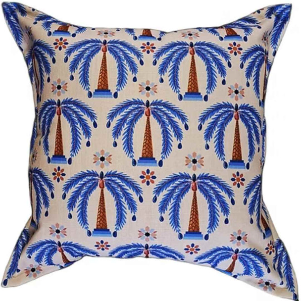 Scatter Cushion 60x60cm / Blu Palms
