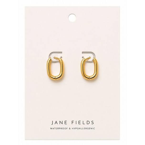 Small Oval Huggie Hoops