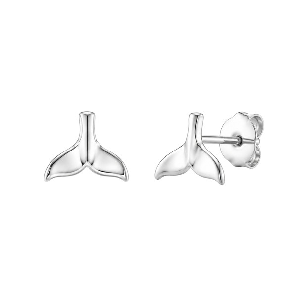 Whale Tail Stud Earrings
