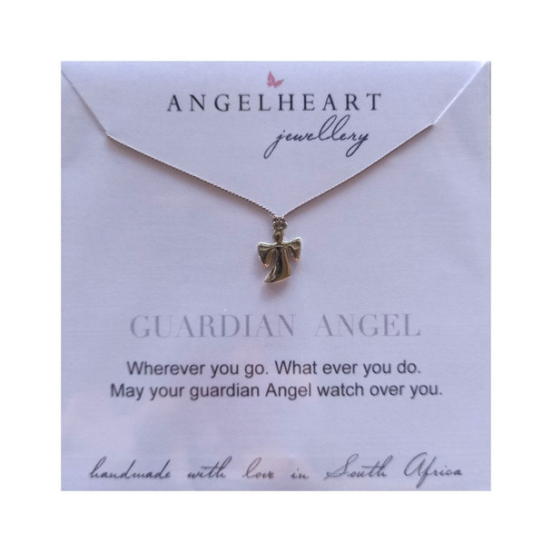 Angel Necklace On Grey Silk