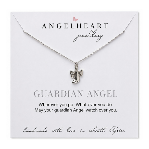 Angel Necklace On Grey Silk