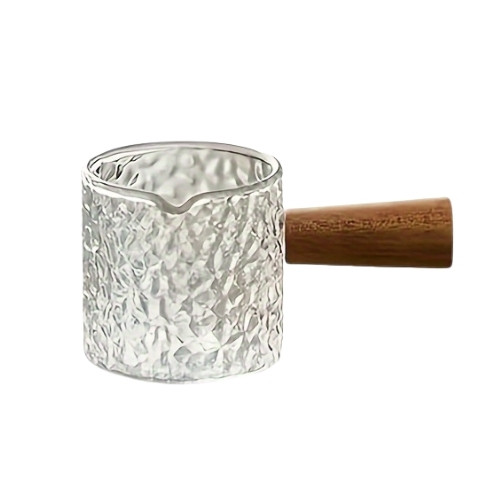 Clear 180ml Rippled Textured Glass Milk Jug