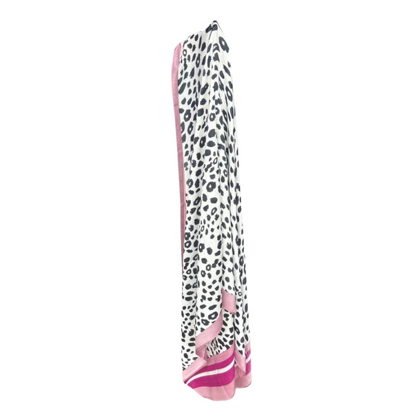 Mini Leopard Pink Border Fashion Scarf