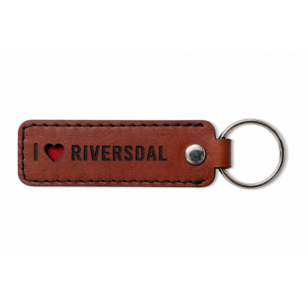 I <3 (Heart) Leather Keyring