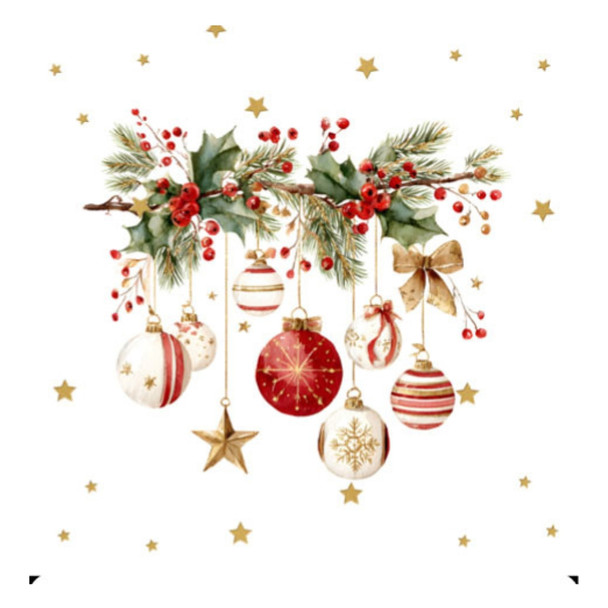 Serviette - Branch Festive (33x33cm)