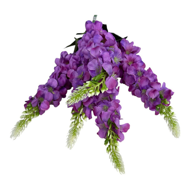 Purple Flower Flower Spray 55cm