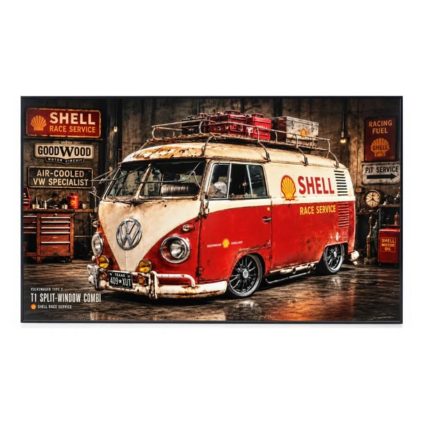 Red Volkswagen Combi Printed Board