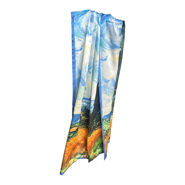 Impressionist Sky & Landscape Silk Scarf