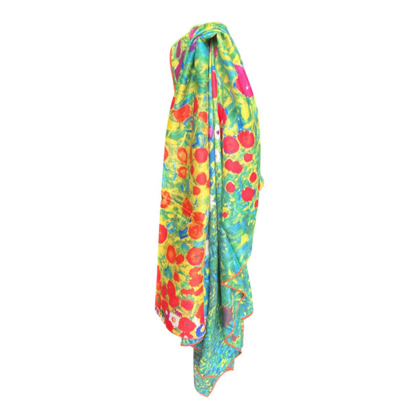 Vibrant Wildflower Meadow Cashmere & Silk Scarf