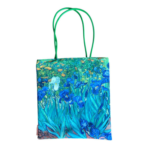 Blue Iris Garden Polyester Tote Bag