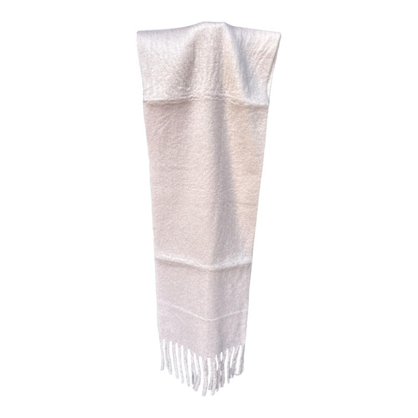 Champagne Beige Polyester Frinch Scarf