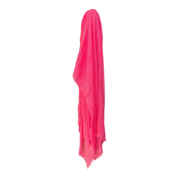 Hot Pink Lightweight Crinkle Scarf