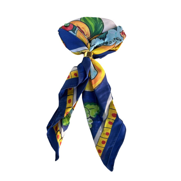 Mediterranean Market Square Polyester Scarf