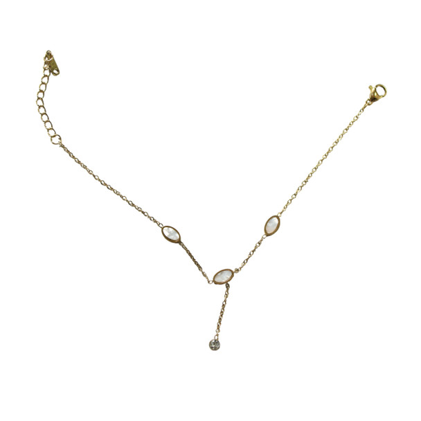 Mother-of-Pearl Y-Drop Bracelet