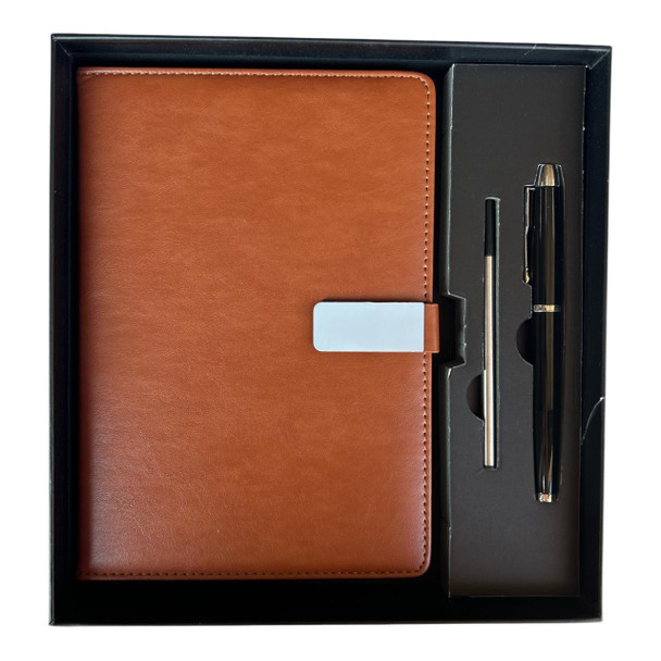 Brown A5 Executive Notebook & Pen Gift Set