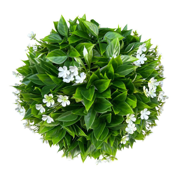 Greenery Ball with White Flowers 25 cm