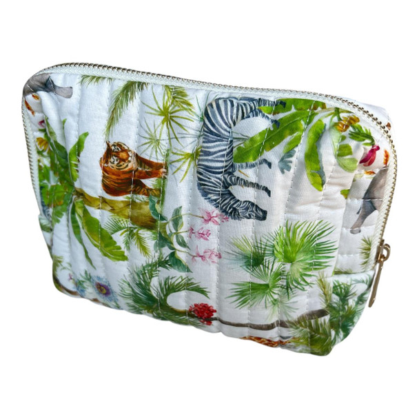 Safari Ivory Quilted Beauty Pouch