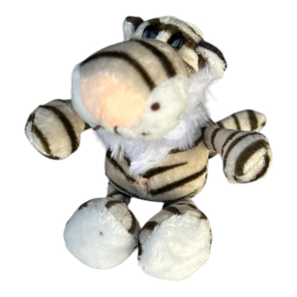 Striped Tiger Soft Toy Keyring 15 cm