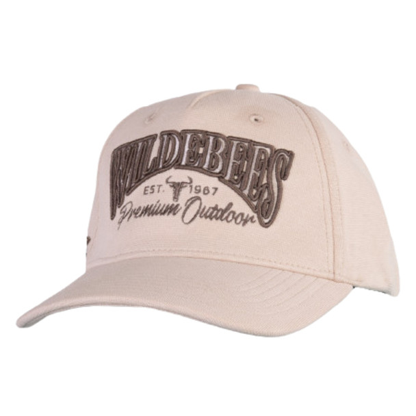 Textured Knit Embroidered Two Tone Cap / Stone Taupe