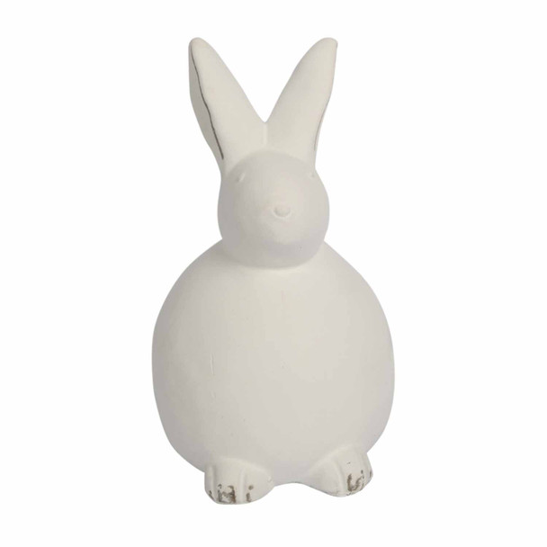 White Large Cement Bunny