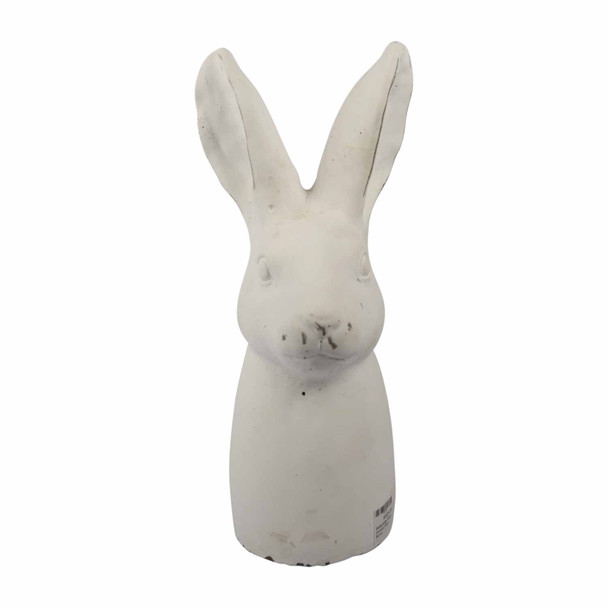 White Ceramic Polyresin - Short Bunny