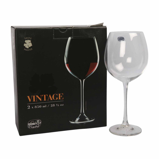 Vintage Wine Glass 850ml set of 2