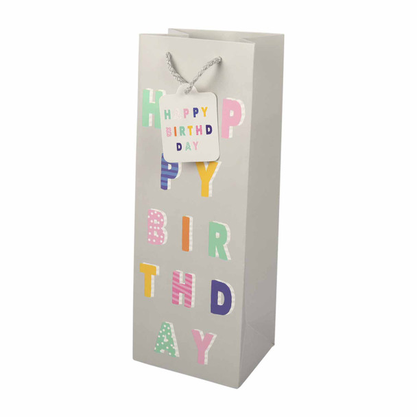 Happy Birthday Gift Bag - Wine Bottle