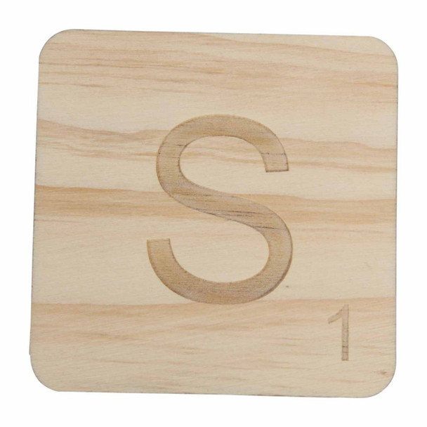 Wooden Scrabble Letter S