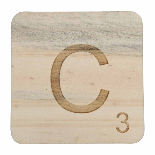 Wooden Scrabble Letter C
