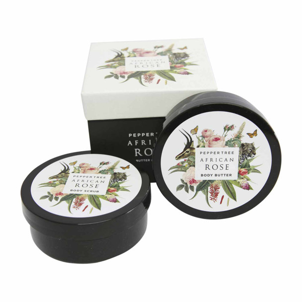 African Rose Luxury Giftset - Body butter & body Scrub