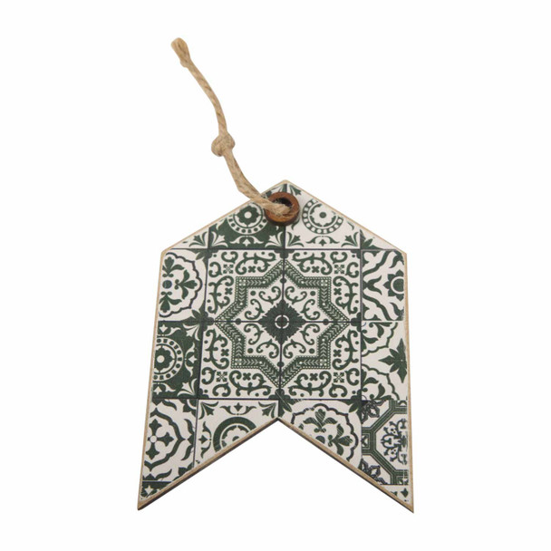 Gift Wrap Tag - Green Mosaic