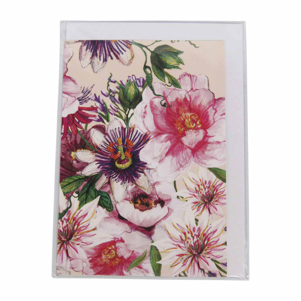 A6 Gift Card Pink Posy