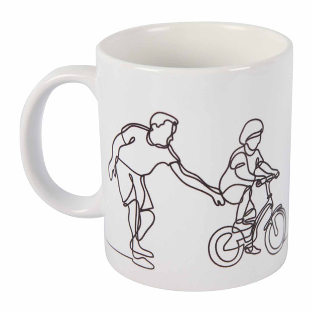 White Ceramic One-line-sketch Mug 335ml - Father's Love