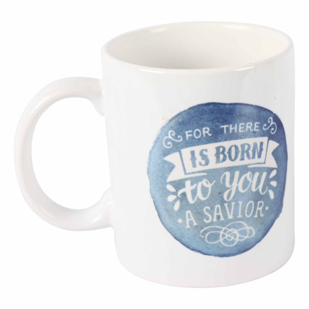 White Ceramic Scripture Mug 335ml - Saviour