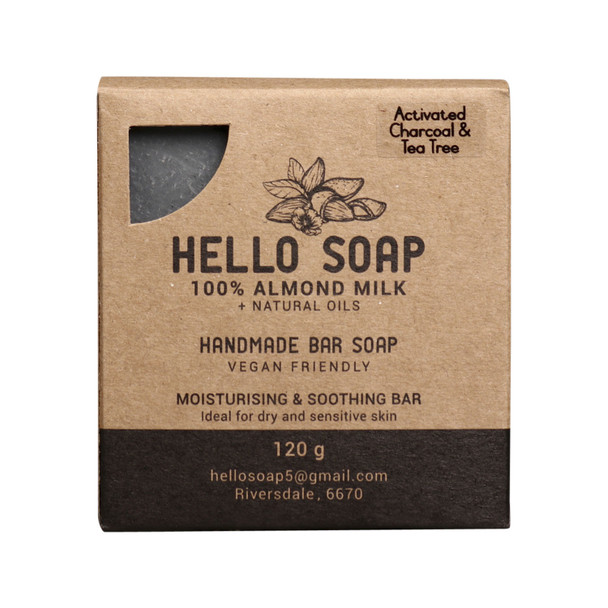 Activated Charcoal & Tea Tree Handmade Soap Bar 120g