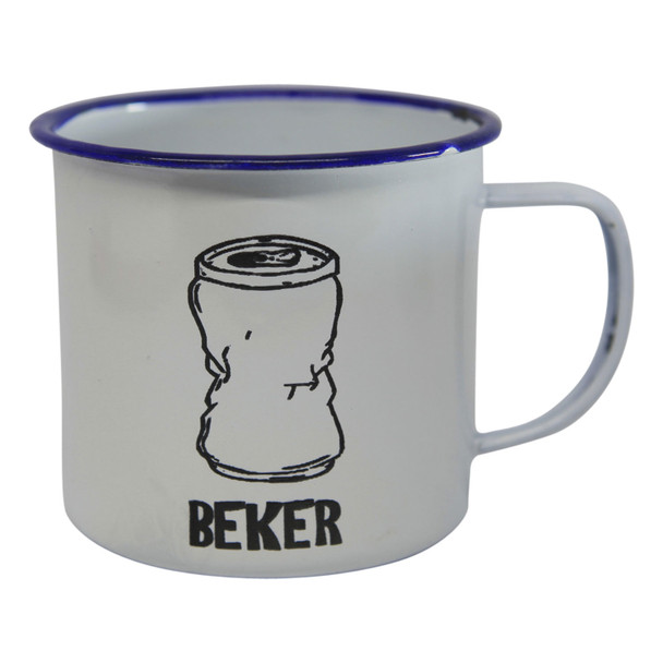 Engraved Enamel Mug - Blik Beker