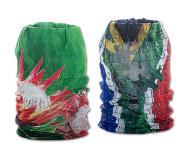 Protea and Flag Puzzle Tubular Scarf (Set of 2)