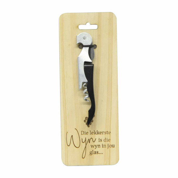 Waiter's Corkscrew with Engraved board - Die Lekkerste Wyn