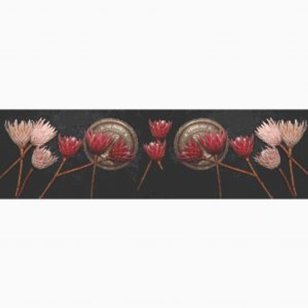 Natural Weave Red/Pink Protea Vintage Plate Table Runner