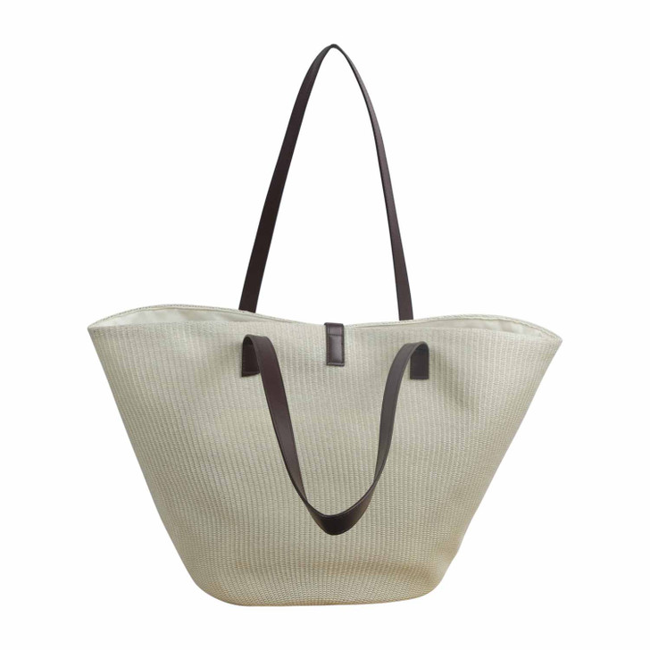 cream beach bag