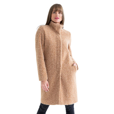 Chrissy Shaggy Mohair Coat - lifestyle @ BALI TRADING