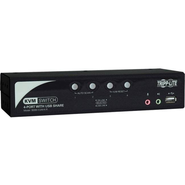 Eaton Tripp Lite Series 4-Port KVM Switch with Audio and Peripheral Sharing - Thumbnail 3