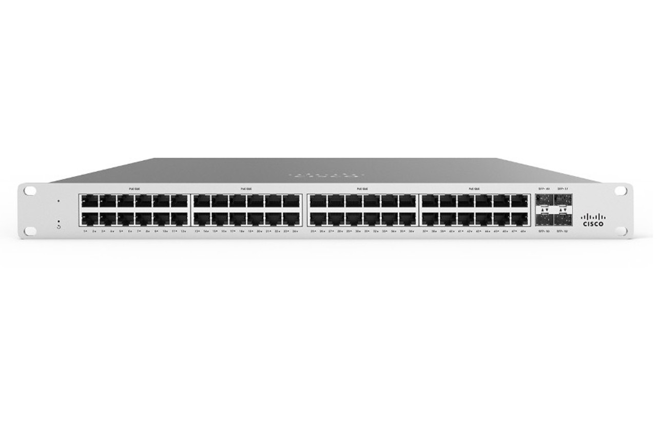 Cisco Meraki MS125-48LP 10G L2 Cloud-Manged 48 Port 10 Gigabit 370W PoE  Switch - MS125-48LP-HW