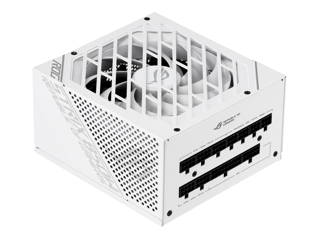 ASUS ROG-STRIX-850G-WHITE - White Edition - Power Supply (internal) -  ATX12V - 80 PLUS Gold - AC 100-240 V - 850 Watt - White