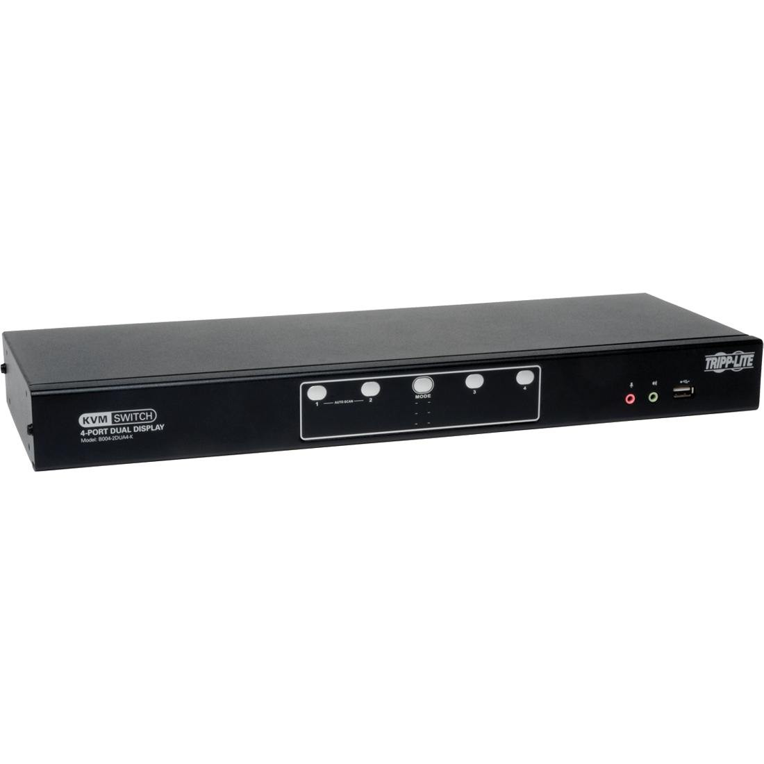 Tripp Lite 4-Port Dual Monitor DVI KVM Switch with Audio and USB 2.0 Hub - Thumbnail 2