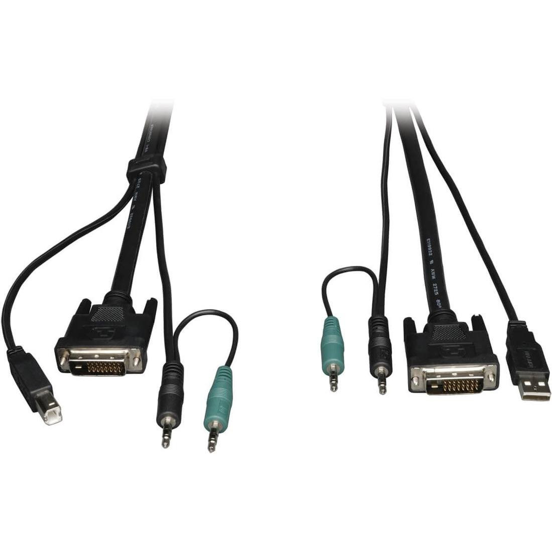 Eaton Tripp Lite Series DVI / USB / Audio KVM Cable Kit, 15 ft. - Thumbnail 2