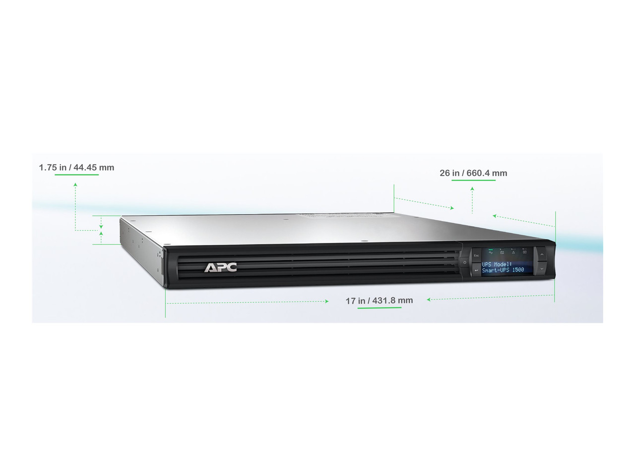 APC Smart-UPS Li-Ion 1000VA Short Depth with SmartConnect - UPS  (rack-mountable) - AC 120 V - 800 Watt - 1000 VA