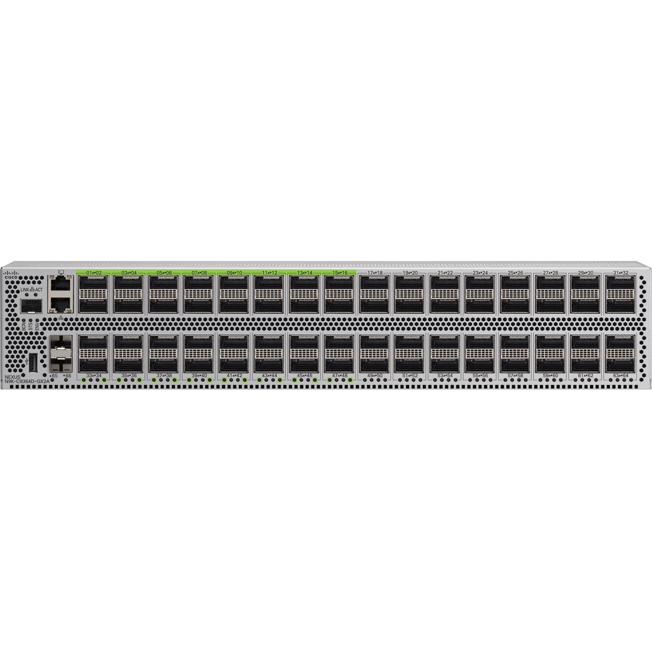 Cisco Nexus 9364D-GX2A - Switch - 64 Ports - Rack-mountable - N9K